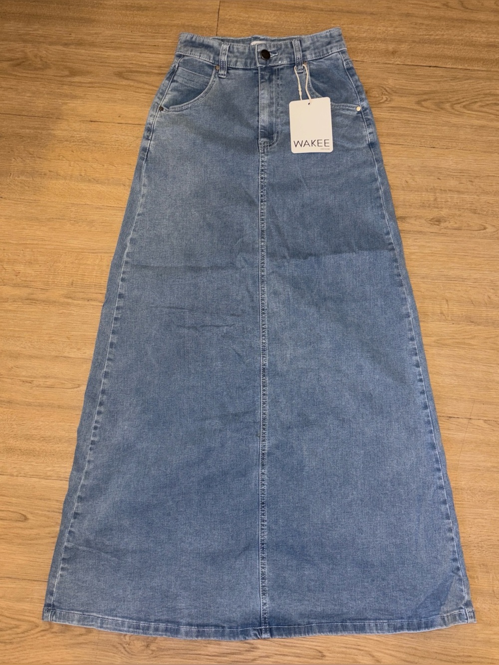Women's Blue Denim Maxi Skirt